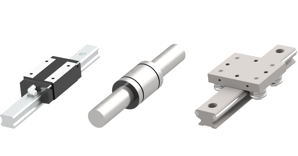 kogelbus, profielrail en loopwielgeleiding